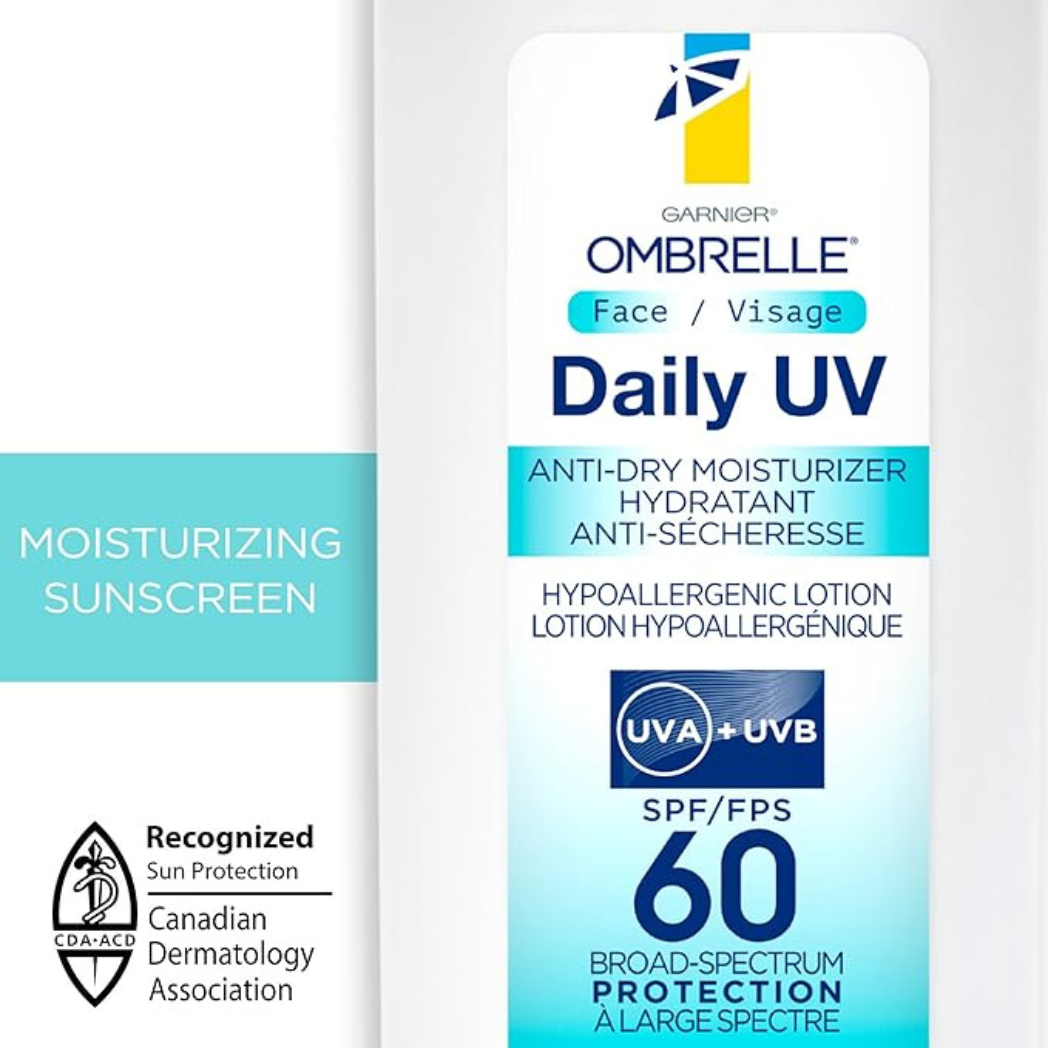 Garnier Ombrelle Daily UV SPF 60 – Facial Sunscreen Lotion, 50 ml