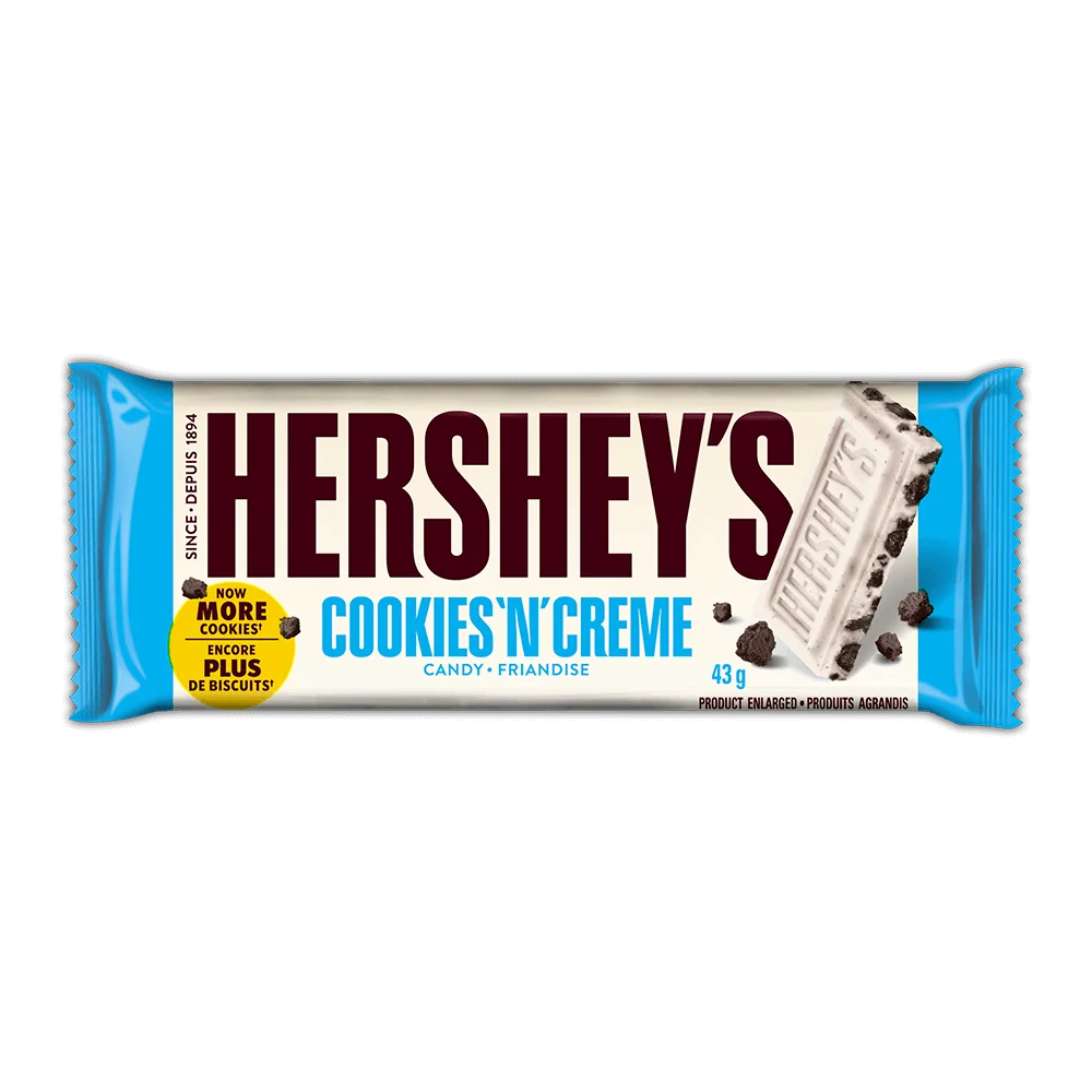 HERSHEY'S Cookies 'N' Creme Candy Bar