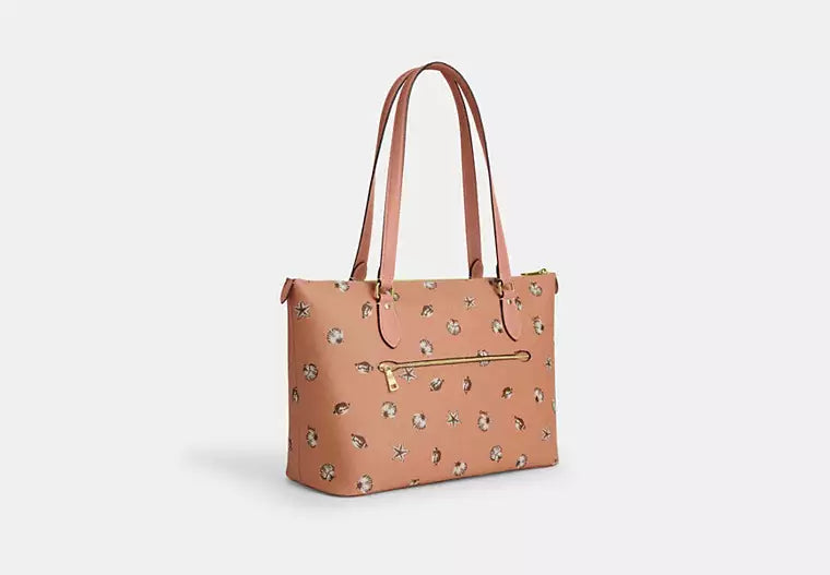 COACH Gallery Tote Bag With Shell Print
