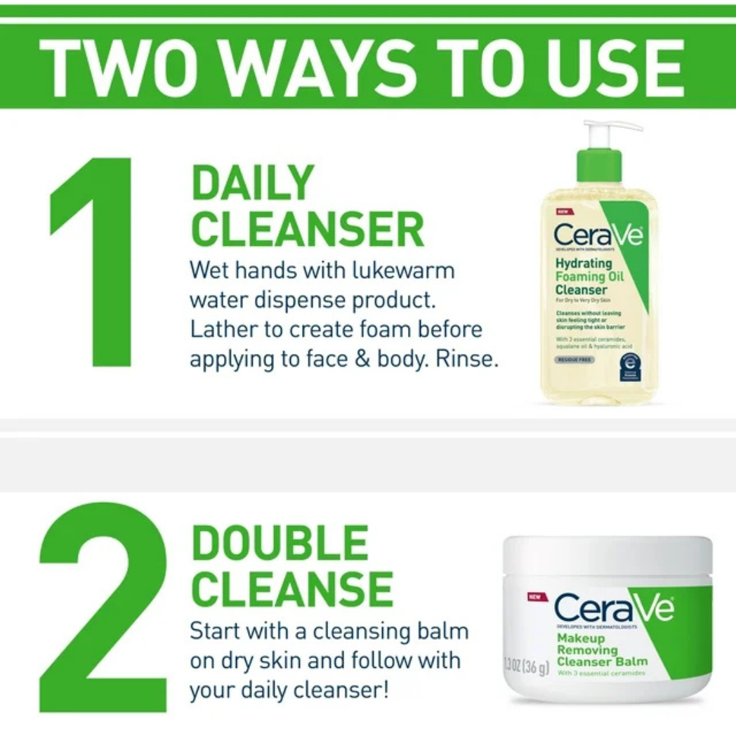 CeraVe Hydrating Foaming Oil Cleanser – 355ml