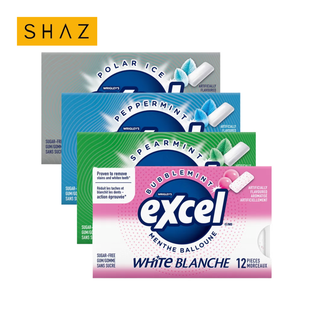 Wrigley Excel Sugar-Free Spearmint Chewing Gum – 12 Pieces