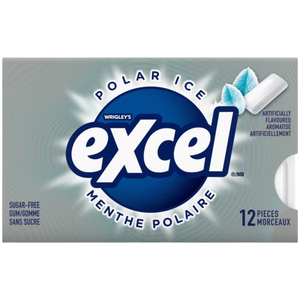 Wrigley Excel Sugar-Free Spearmint Chewing Gum – 12 Pieces