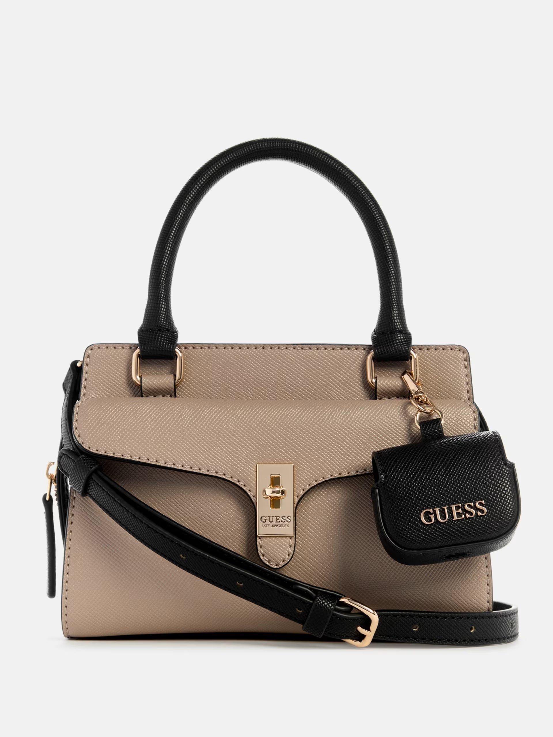 GUESS Ferrara Small Satchel (mushroom brun multi)
