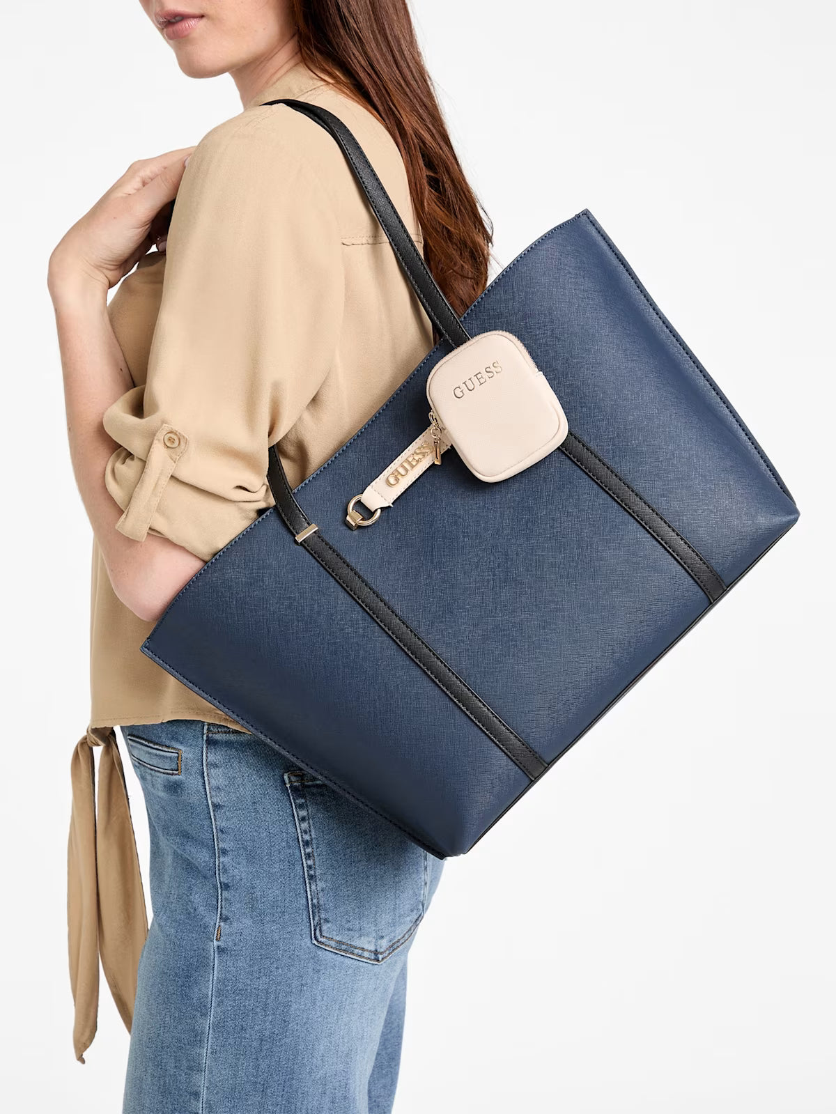 GUESS Rue Tote (Navy Multi RUE)