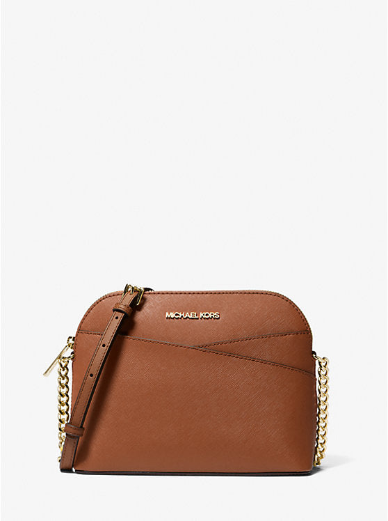 Michael Kors Jet Set Travel Medium Dome Crossbody Bag (Luggage Brown Valise MK)