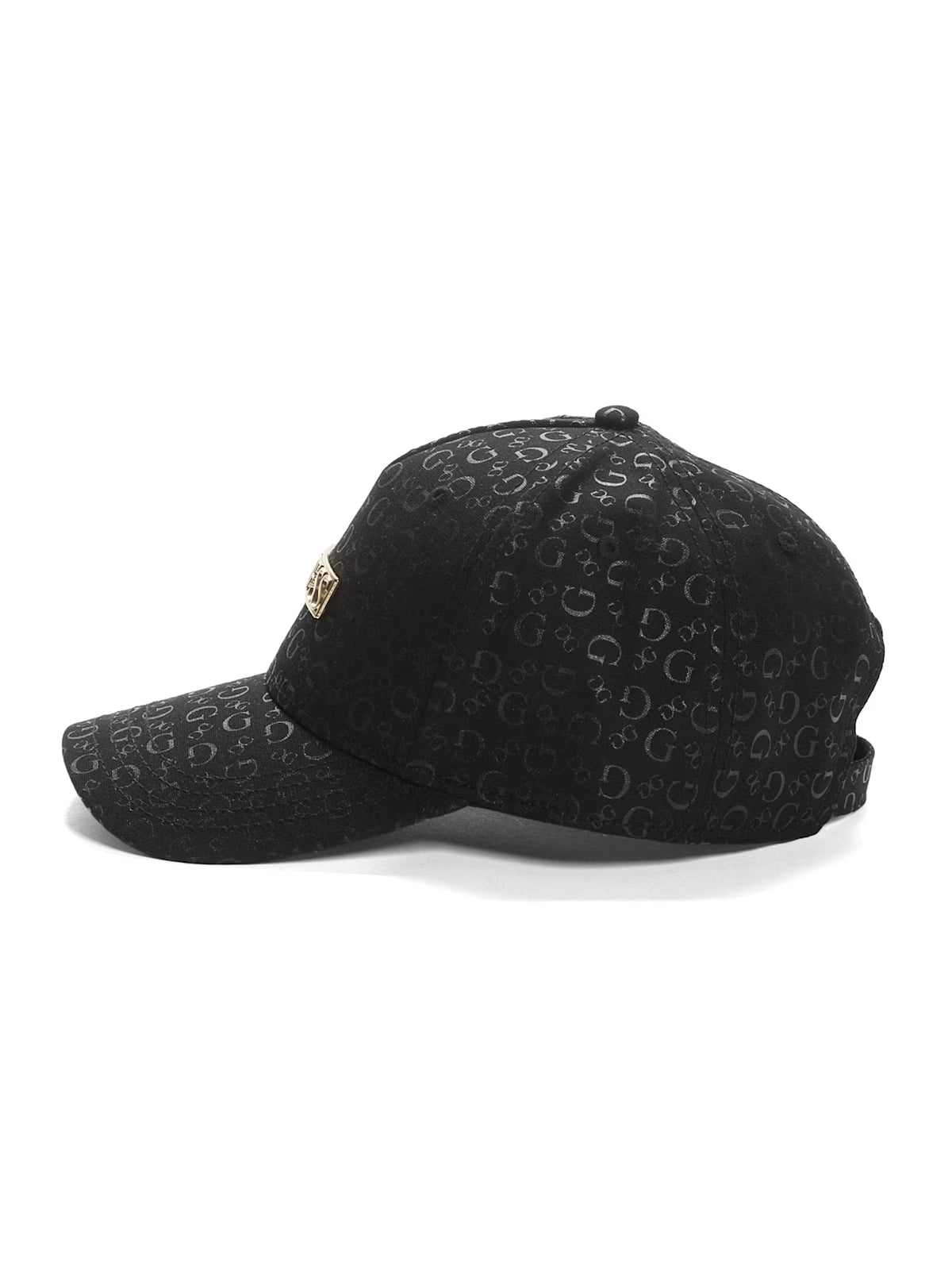 Allover Logo Baseball Hat – Black Adjustable Cap